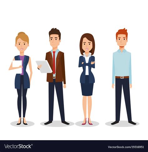 Business People Group Avatars Characters Vector Image