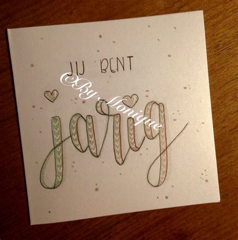 Handletteren Verjaardag Kaarten Maken Handletteren Handbelettering