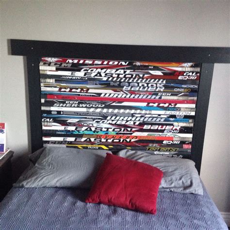 It is intended to promote. Hockey sticks headboard … | Hockey bedroom, Hockey room ...