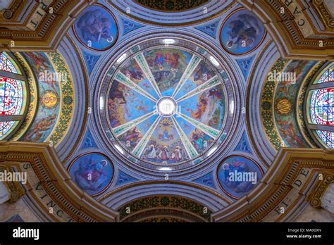 The Dome Interior Of The Stella Maris Monastery Or The Monastery Of Our