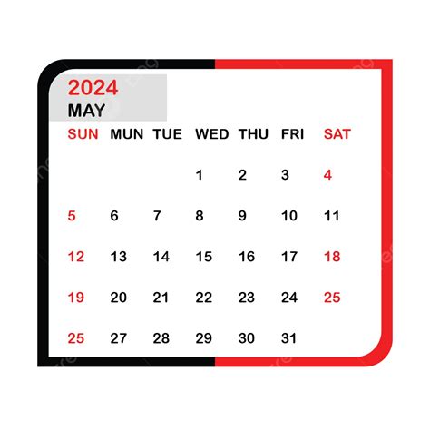 2024년 5월 달력 벡터 템플릿 Psd 다운로드 디자인 자료 다운로드