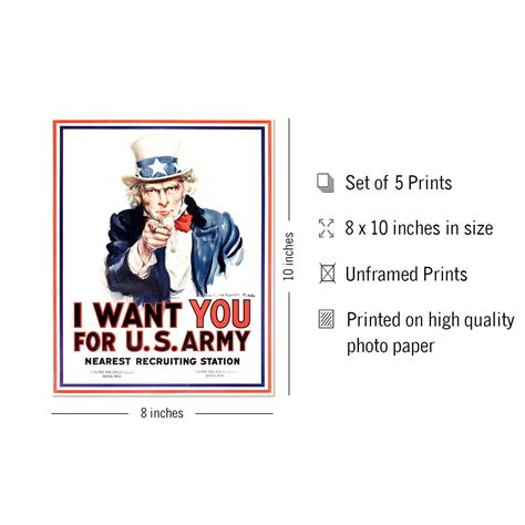 Ww2 Posters Ww2 World War 2 Posters Military Decor Set Of 5 Ww2