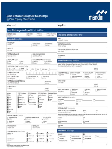 Formulir Bank Fill Out And Sign Online Dochub