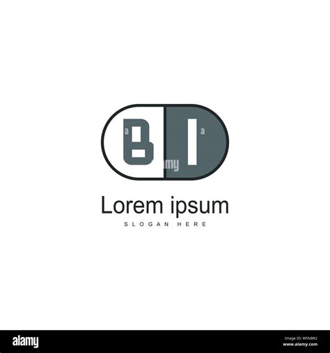 Bi Letter Logo Design Creative Modern Bi Letters Icon Illustration