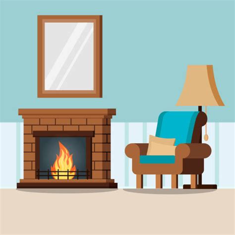 Brick Fireplaces Cartoons Illustrations Royalty Free Vector Graphics