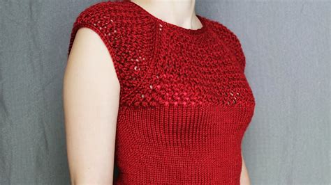 Then you can be sure how low down the side of the sweater you want the sleeve. How to knit women's short sleeve sweater - video tutorial ...