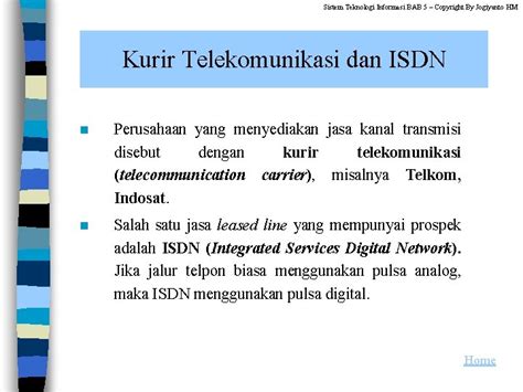 Sistem Teknologi Informasi Bab 5 Copyright By Jogiyanto