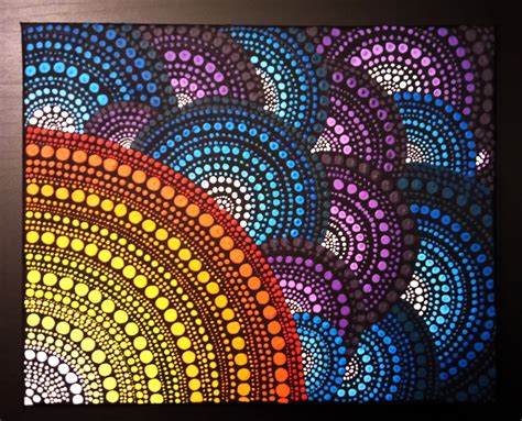 Original Mandala Dot Painting Hand Made By Anna Kep Wall Art