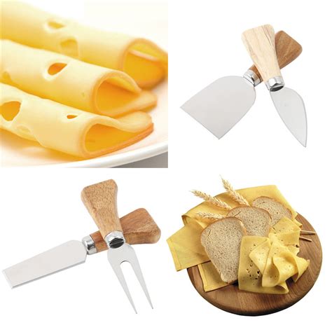 unids set de cuchillos nuevos ralladores de queso juego de tablero de bambú madera cuchillo