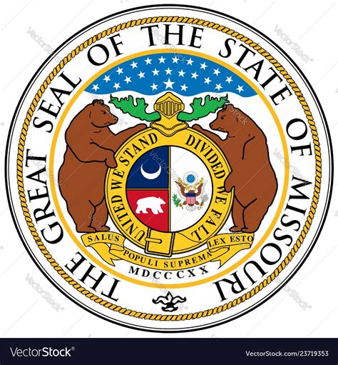 Missouri State Seal Royalty Free Vector Image Vectorstock