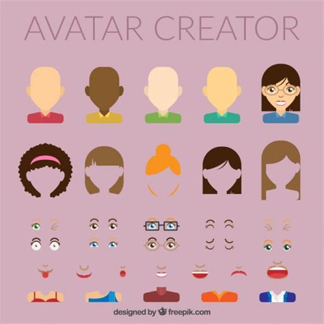 Female Avatar Creator Free Vectors Ui Download