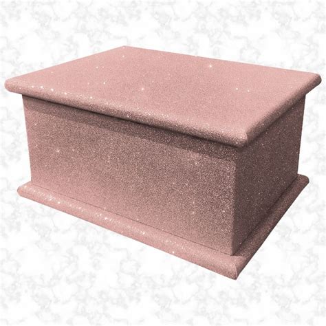 Rose Gold Glitter Adult Ashes Casket The Funeral Outlet