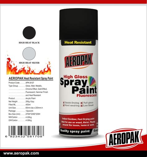 Aeropak Heat Resistant Spray Paint Of High Temperature China Heat