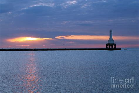 Lighthouse And Sunbeams At Dawn Photograph By Eric Curtin
