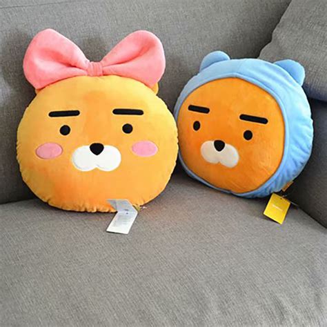 35cm Stuffed Toy Animal Kakao Friends Pink Blue Ryan Pillow Cushion