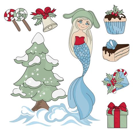 Mermaid Christmas Png Vector Psd And Clipart With Transparent