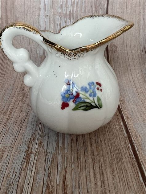 Vintage Royal Crown Hand Painted Creamer And Saucer 44109 Etsy