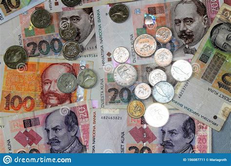Croatian Kuna In Coins And Banknotes Editorial Photo