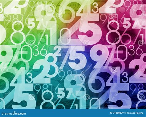 Colorful Math Numbers Background