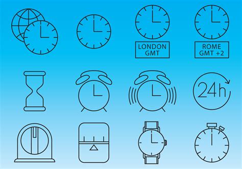Clocks And Time Icon Vectors - Download Free Vectors ...