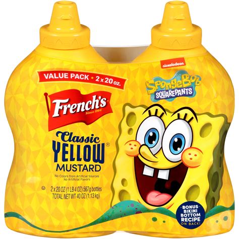 Frenchs 100 Natural Classic Yellow Mustard Twinpack 40 Oz