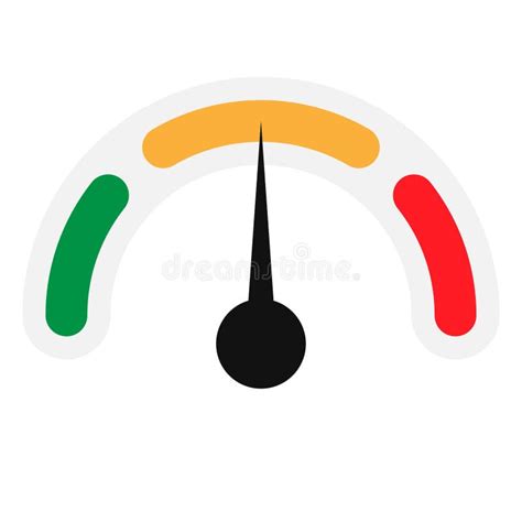 Gauge Meter Level Indicator Icon Symbol Stock Vector Illustration