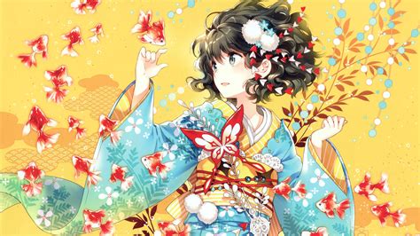 Anime Anime Girls Kimono Wallpapers Hd Desktop And Mobile Backgrounds