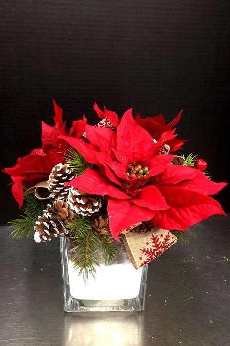 Simple 3 Poinsettia Centerpiece My Michaels Designs Christmas