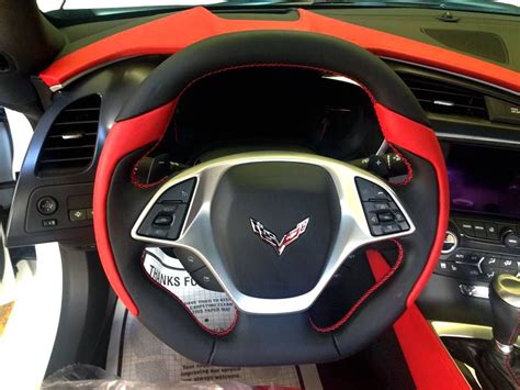 Corvette C7 Custom Carbon Fiber Steering Wheel Rev Match Paddle