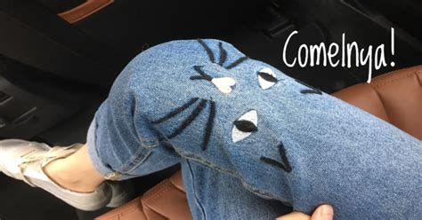 Check spelling or type a new query. Comelnya Seluar Jeans Muka Kucing Ni!