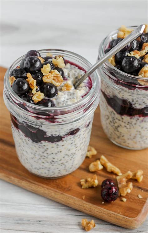 Blueberry Chia Overnight Oats Clean Plate Mama