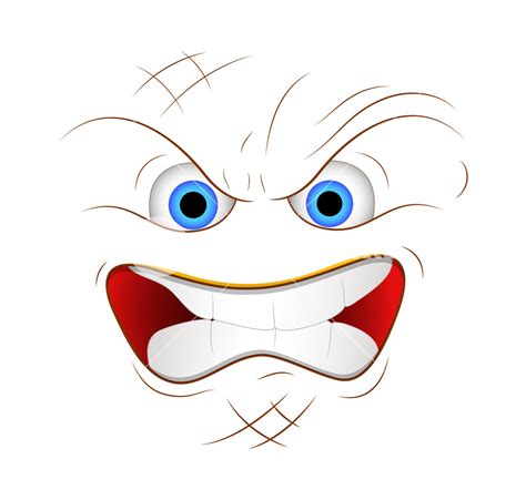 Cartoon Angry Face Expression Vector Illustration Royalty Free Stock