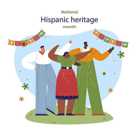 Flat Illustration For National Hispanic Heritage Month Vector