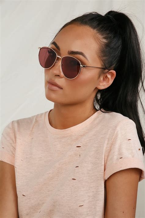 Cute Pink Sunglasses Round Sunglasses Oversized Sunnies Lulus