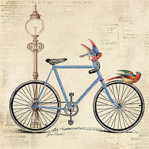 Vintage Bike B Digital Art By Jean Plout