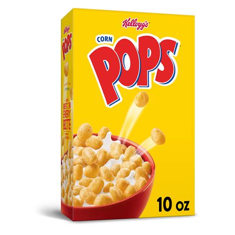 Kelloggs Corn Pops Breakfast Cereal Original 10 Oz