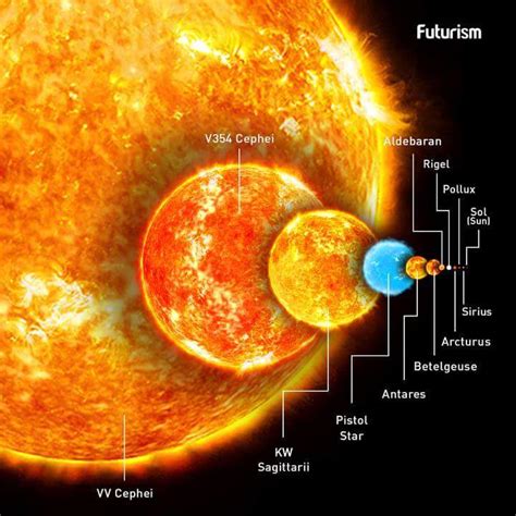 13th Bird Entertainment A Comparison Between Sizes Of Some Stars In