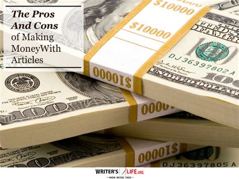 The Pros And Cons Of Making Money With Articles Writers