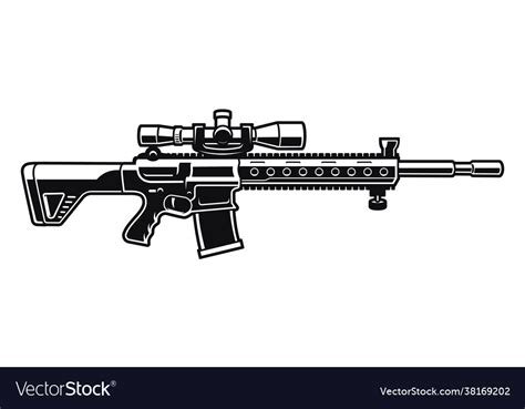 A Sniper Rifle Royalty Free Vector Image Vectorstock