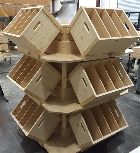Rustic Wood Retail Store Product Display Fixtures & Shelving - Branded