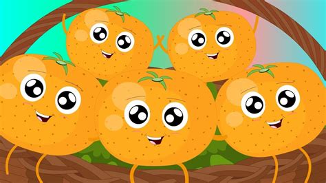 Five Little Oranges Jumping On The Bed Nursery Rhymes Song For