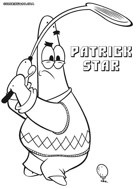 Patrick star coloring page to color, print or download. Patrick Star coloring pages | Coloring pages to download ...