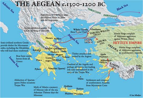 Aegean 1300 1200 Bc Mapa Historico Mapas Del Mundo Cartografía