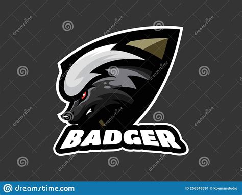 Honey Badger Premium Mascot Logo Template Vector Stock Illustration