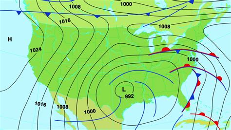 Air always flows from high pressure towards low pressure. Animated Weather Forecast Map With Isobars, Cold And Warm ...