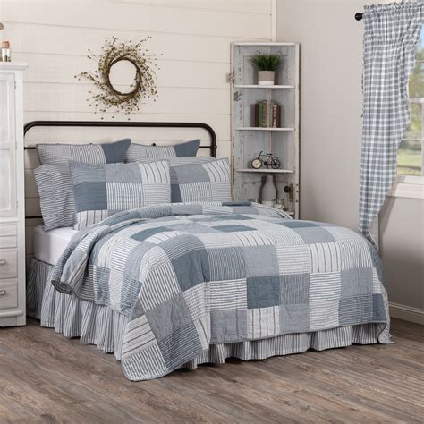 Free shipping and easy returns on most items, even big ones! Denim Blue Farmhouse Bedding Miller Farm Charcoal Cotton ...