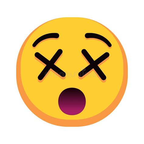 Isolated Dead Colored Emoji Icon Stock Vector Illustration Of Dead