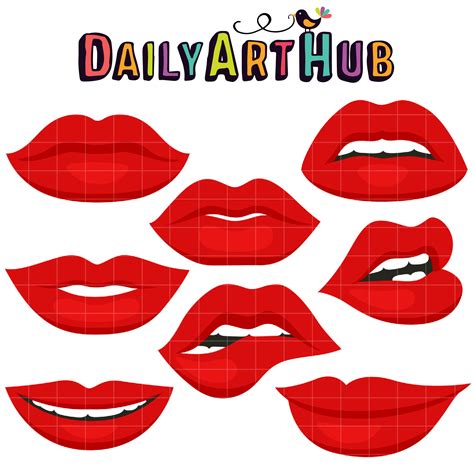 Luscious Lips Clip Art Set Daily Art Hub Free Clip Art Everyday
