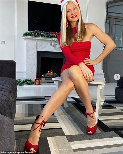 Caprice Bourret Puts On A Very Leggy Display In Tiny Bright Red Mini