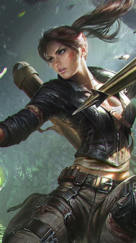 1080x1920 Lara Croft Tomb Riader Digital Art Iphone 7,6s,6 Plus, Pixel ...